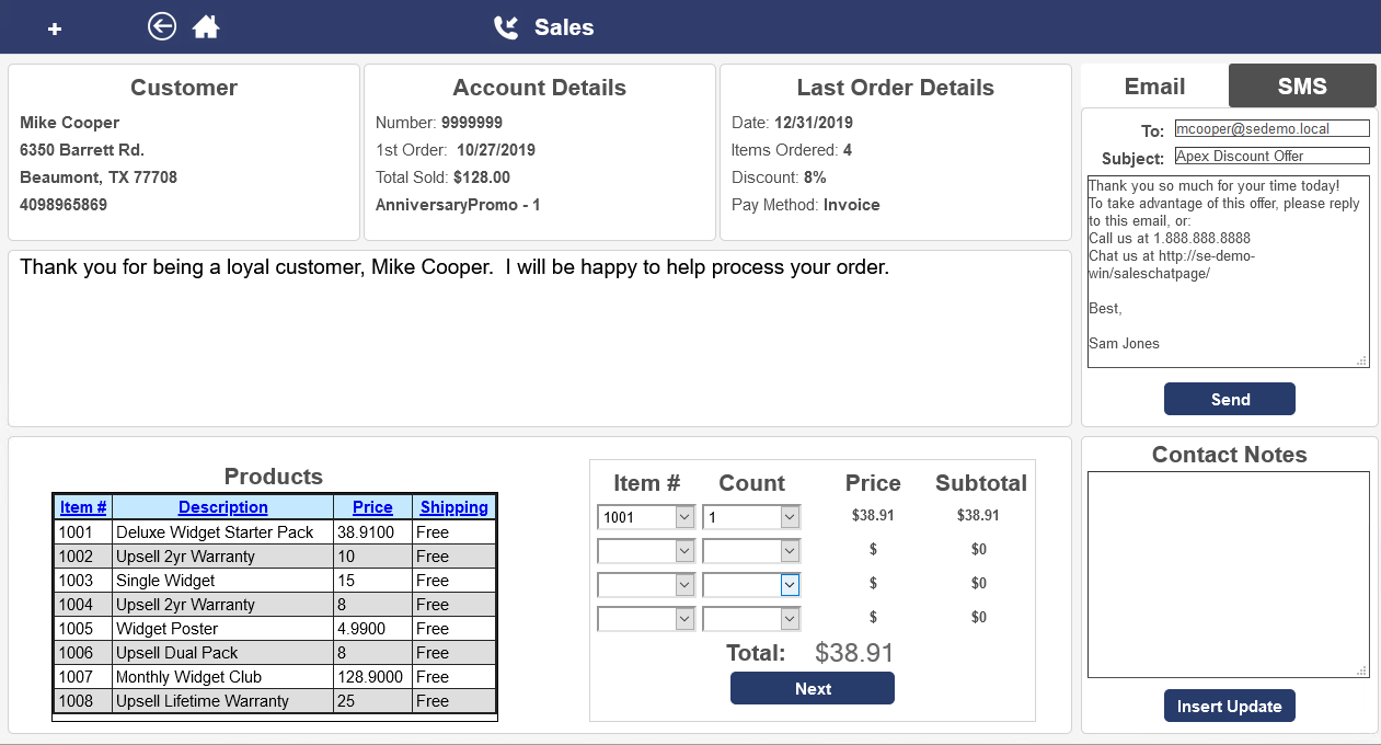 screenshot of Alvaria CX Suite